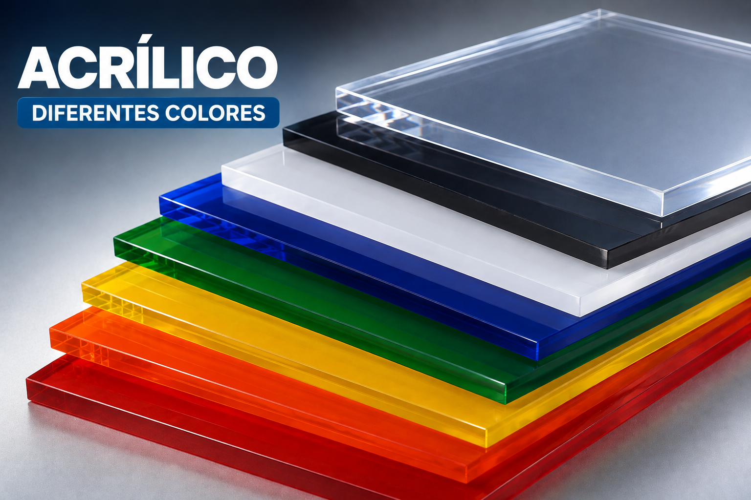 Imagen, con diferentes colores de acrílico