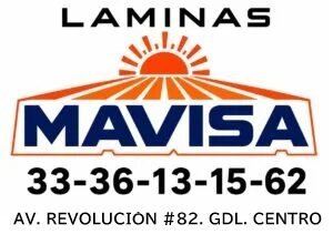LOGO DE LAMINAS MAVISA CON TELEFONO Y DIRECCION